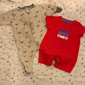 Red and Gray Kids One Piece Bundle
